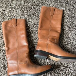J Crew Leather Riding Boots in Brown